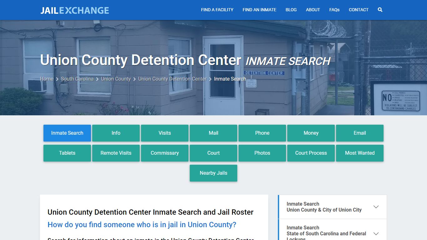 Union County Detention Center Inmate Search - Jail Exchange